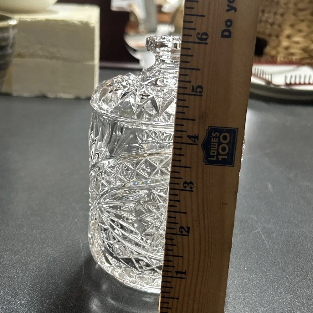 Imperial Glass Clear Hobstar Canister